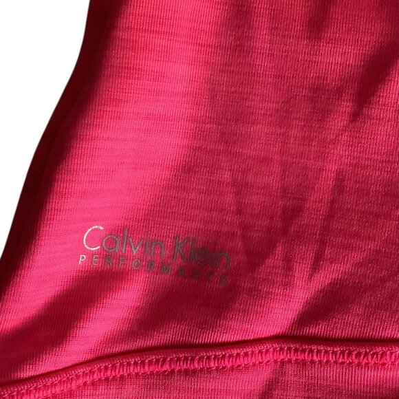 Calvin Klein Performance Quick Dry Womens Pink Hooded Long Sleeve Ruched Top M - Picture 6 of 11